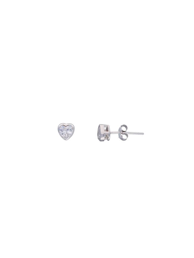 Sterling Silver Earrings - Intricate Diamond Zircon Studded : ERSD361-S-NA