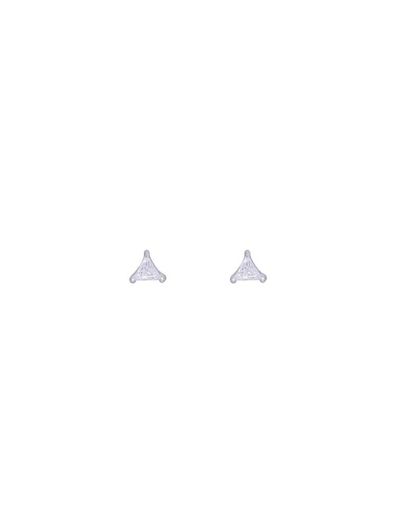 Casual Silver Stud Earrings - Tantalizing Triangles : ERSD377-S-NA