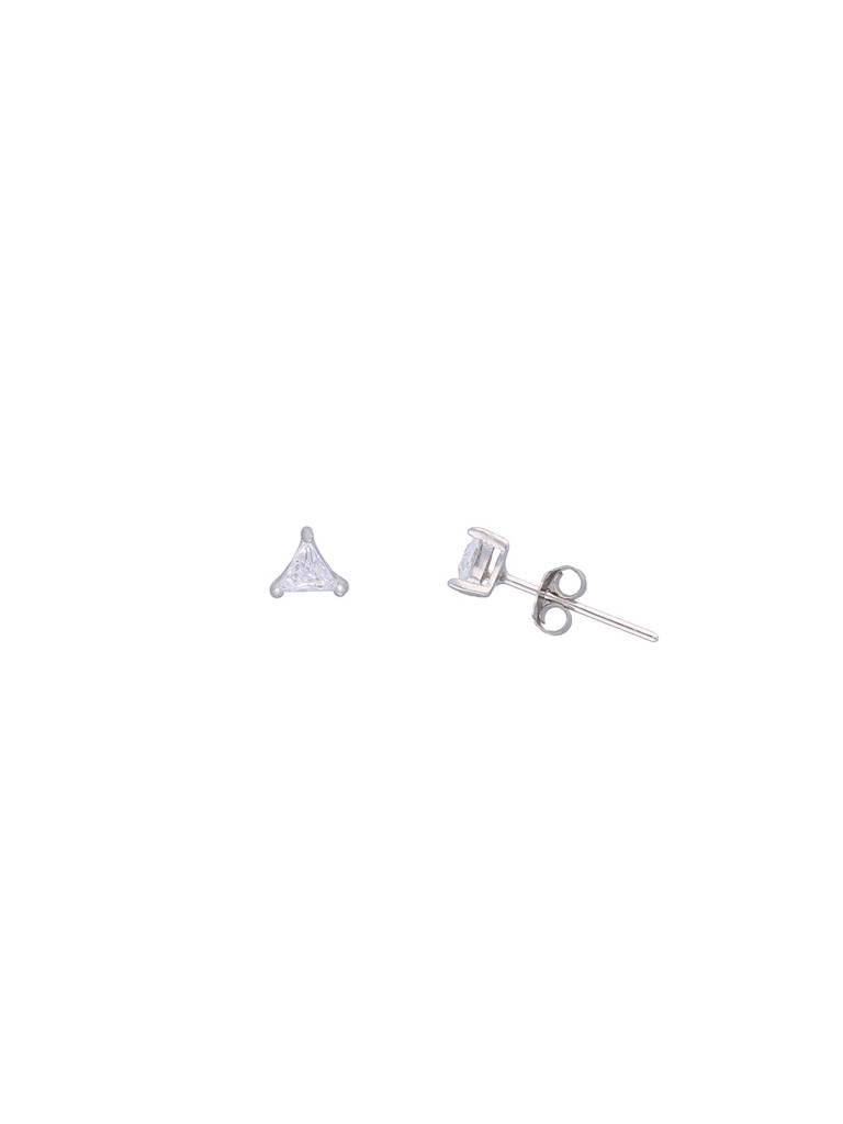 Casual Silver Stud Earrings - Tantalizing Triangles : ERSD377-S-NA