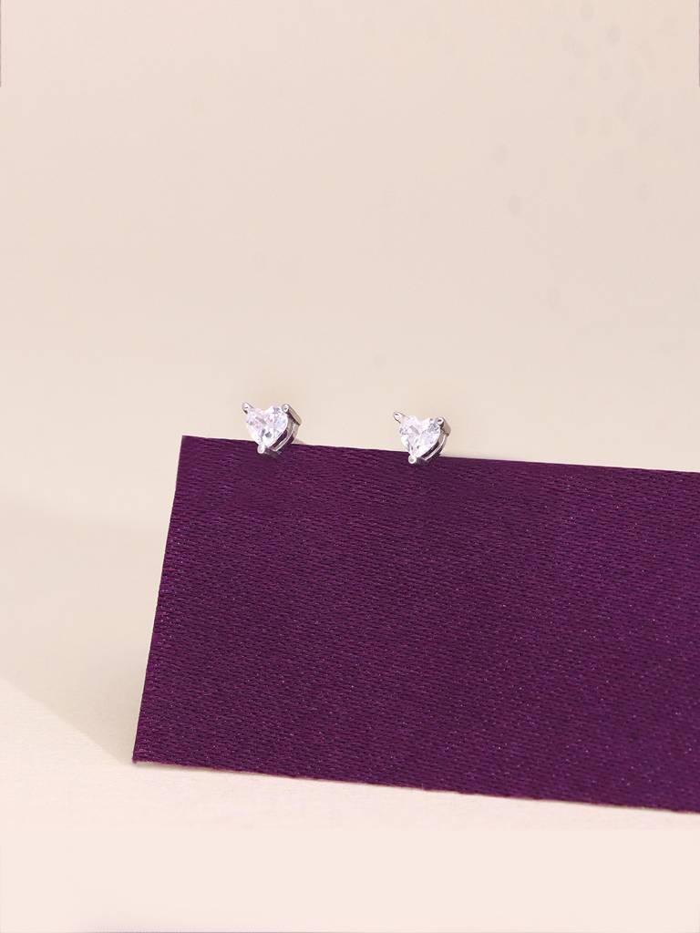 Special Hearts Silver Earrings : ERSD385-S-NA