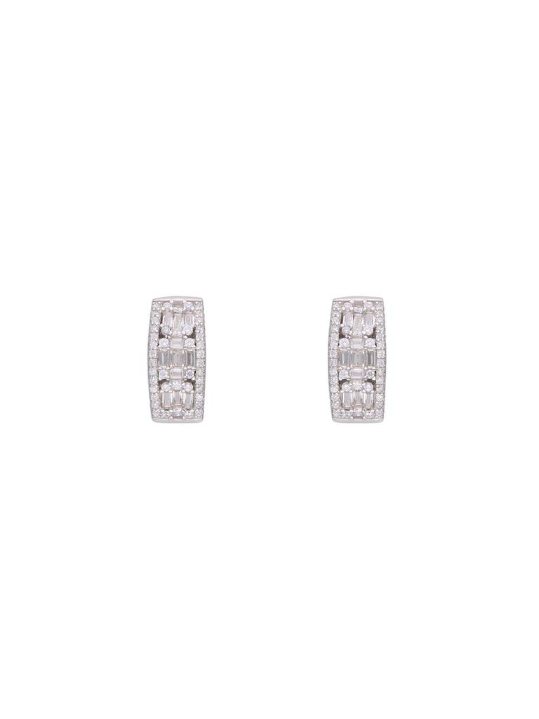 Diamond Crust Silver Studs Earrings : ERSD429-S-NA