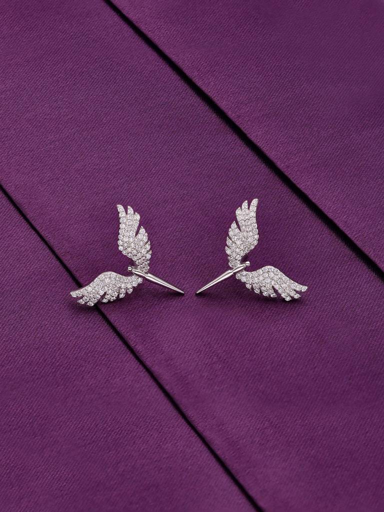 Pretty Phoenix Silver Studs Earrings : ERSD431-S-NA