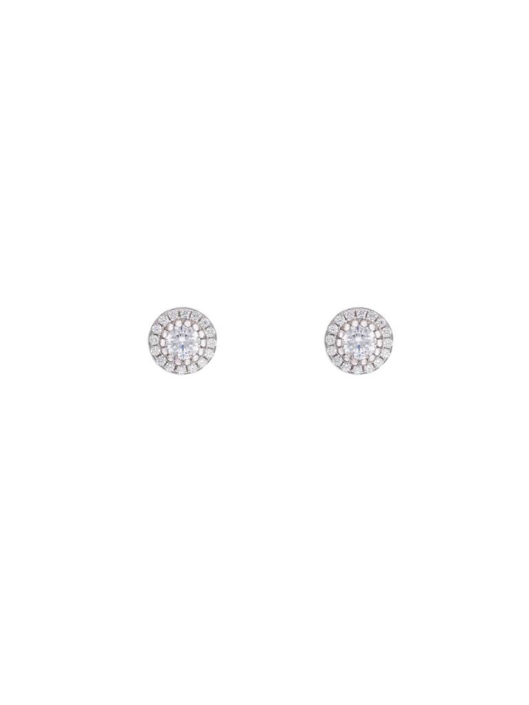 Classic Solitaire Silver Stud Earrings : ERSD529-S-NA