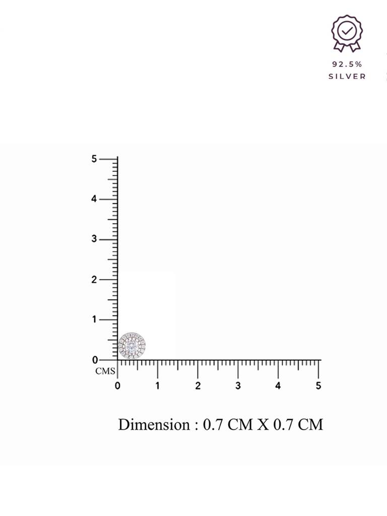 Classic Solitaire Silver Stud Earrings : ERSD529-S-NA