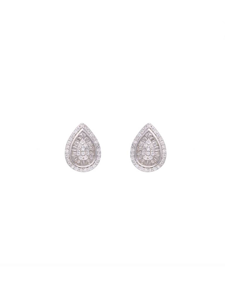 Sterling Tear Drops Casual Silver Studs Earrings : ERSD541-S-NA