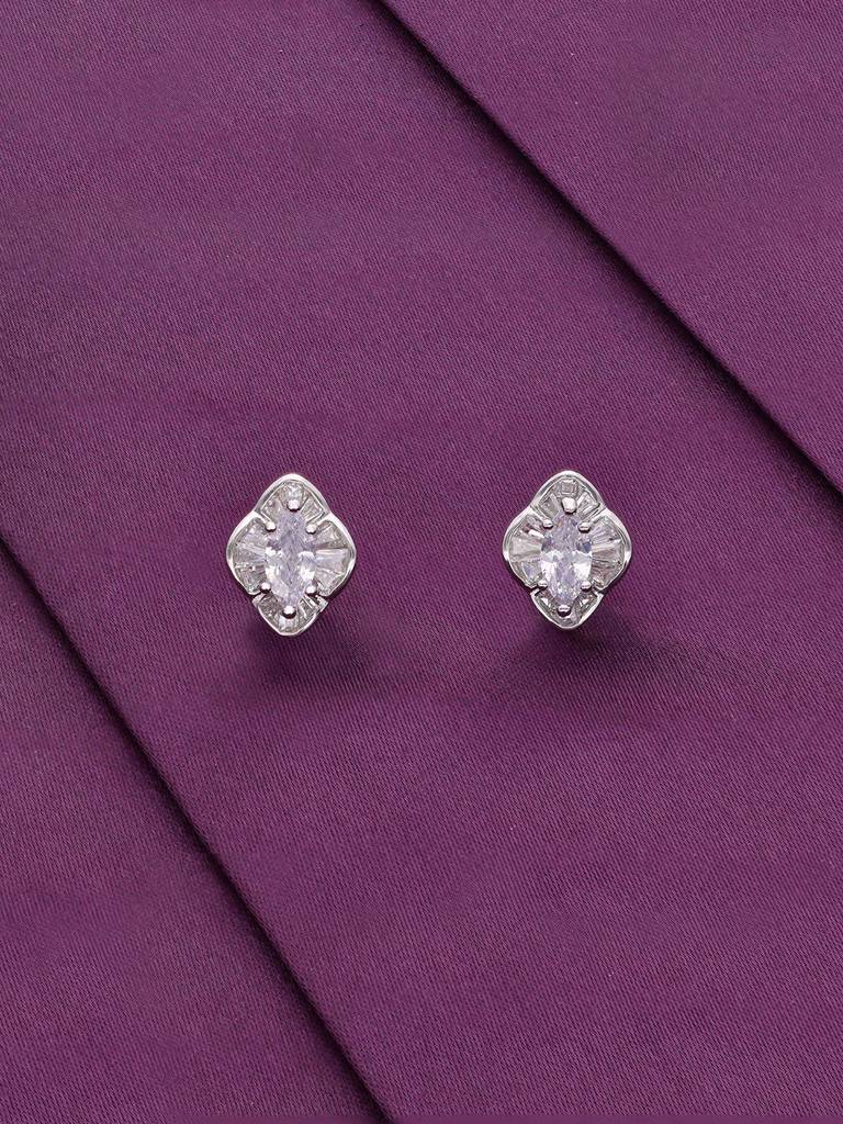 Blissful Silver Studs Earrings : ERSD545-S-NA