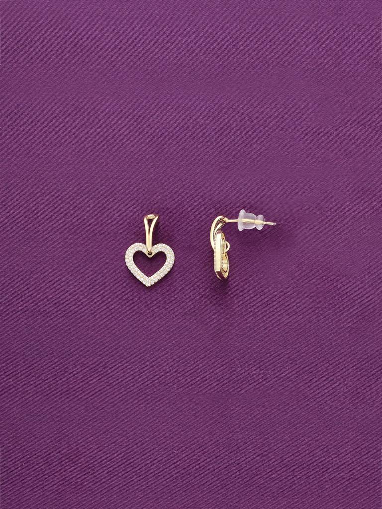 Heavenly Hearts Silver Stud Earrings : ERSD579-G-NA