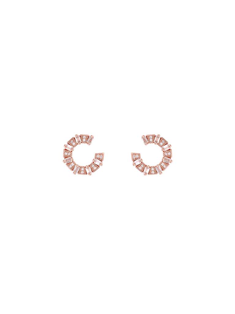 Crystals Casual Silver Studs Earrings : ERSD586-RG-NA