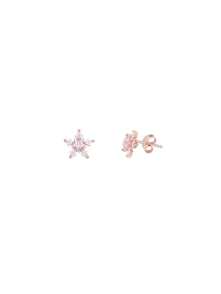 Sterling Silver Lumina Star Stud Earrings : ERSD617-RG-NA