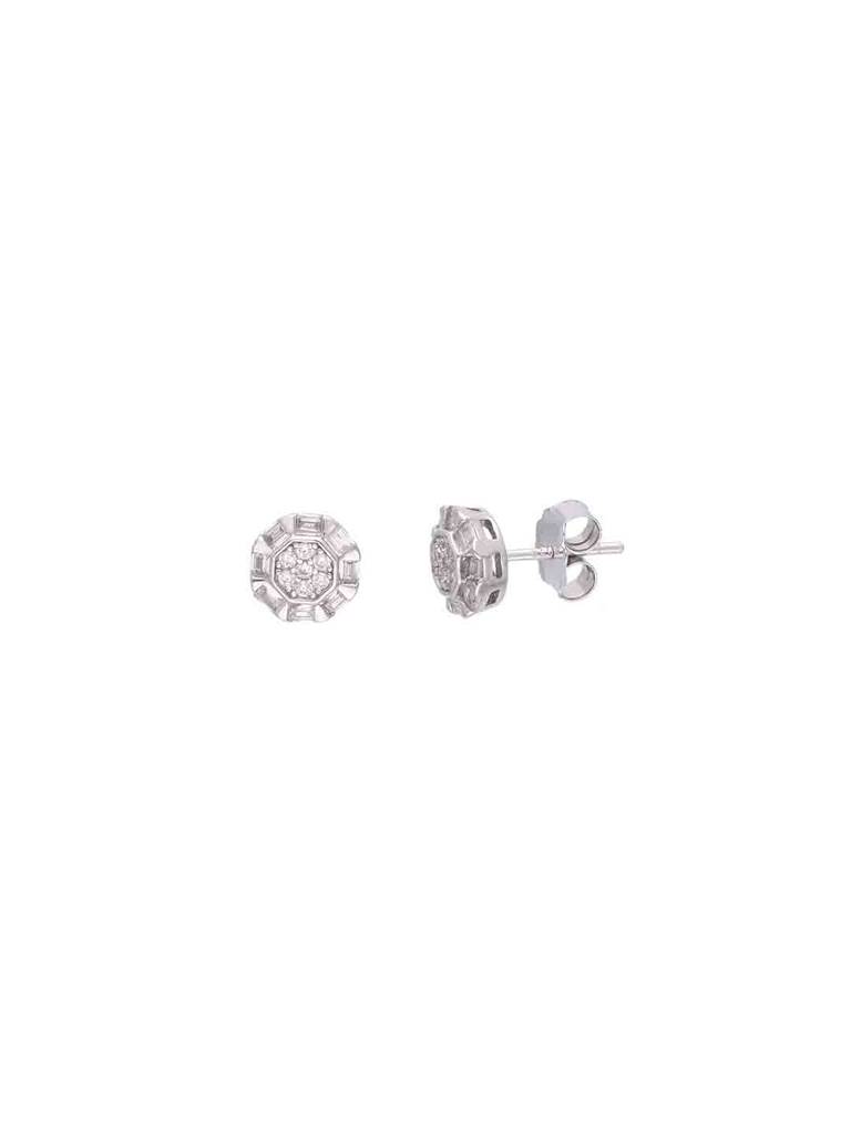 Sterling Silver Chic Stud Earrings : ERSD696-S-NA