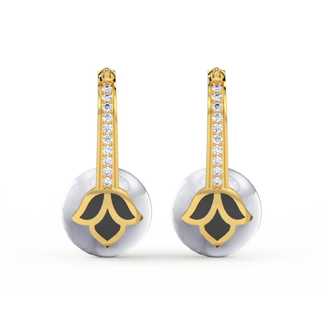 Tulip Pearl Earrings : ER_517_24