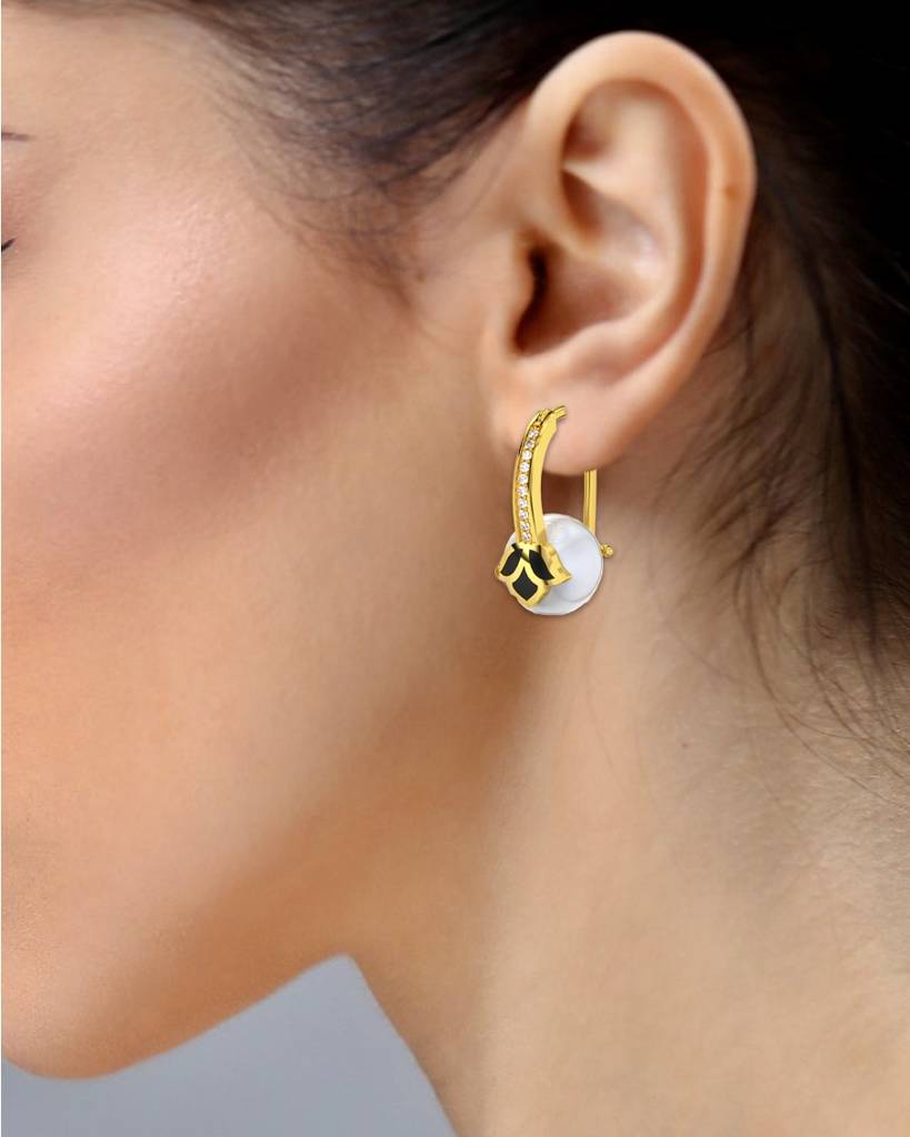 Tulip Pearl Earrings : ER_517_24