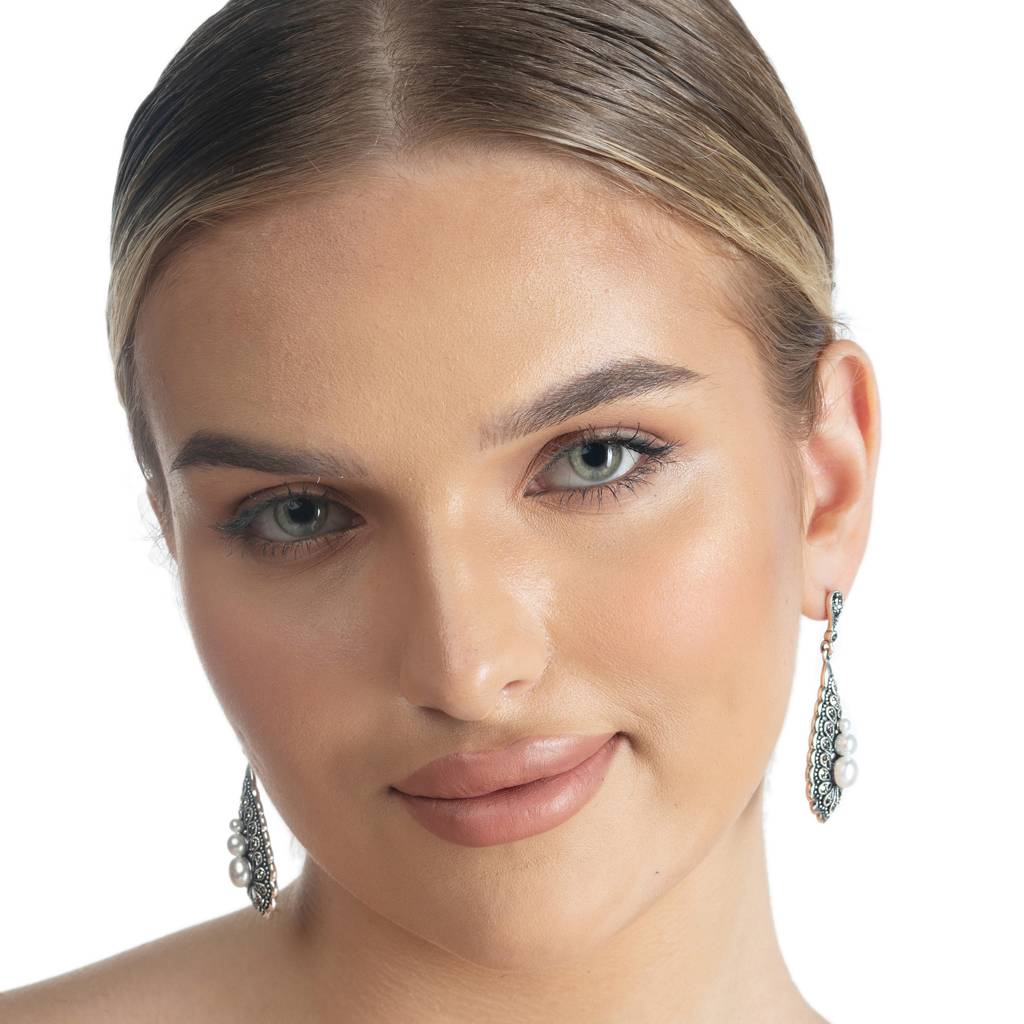 Silver Labyrinth Danglers