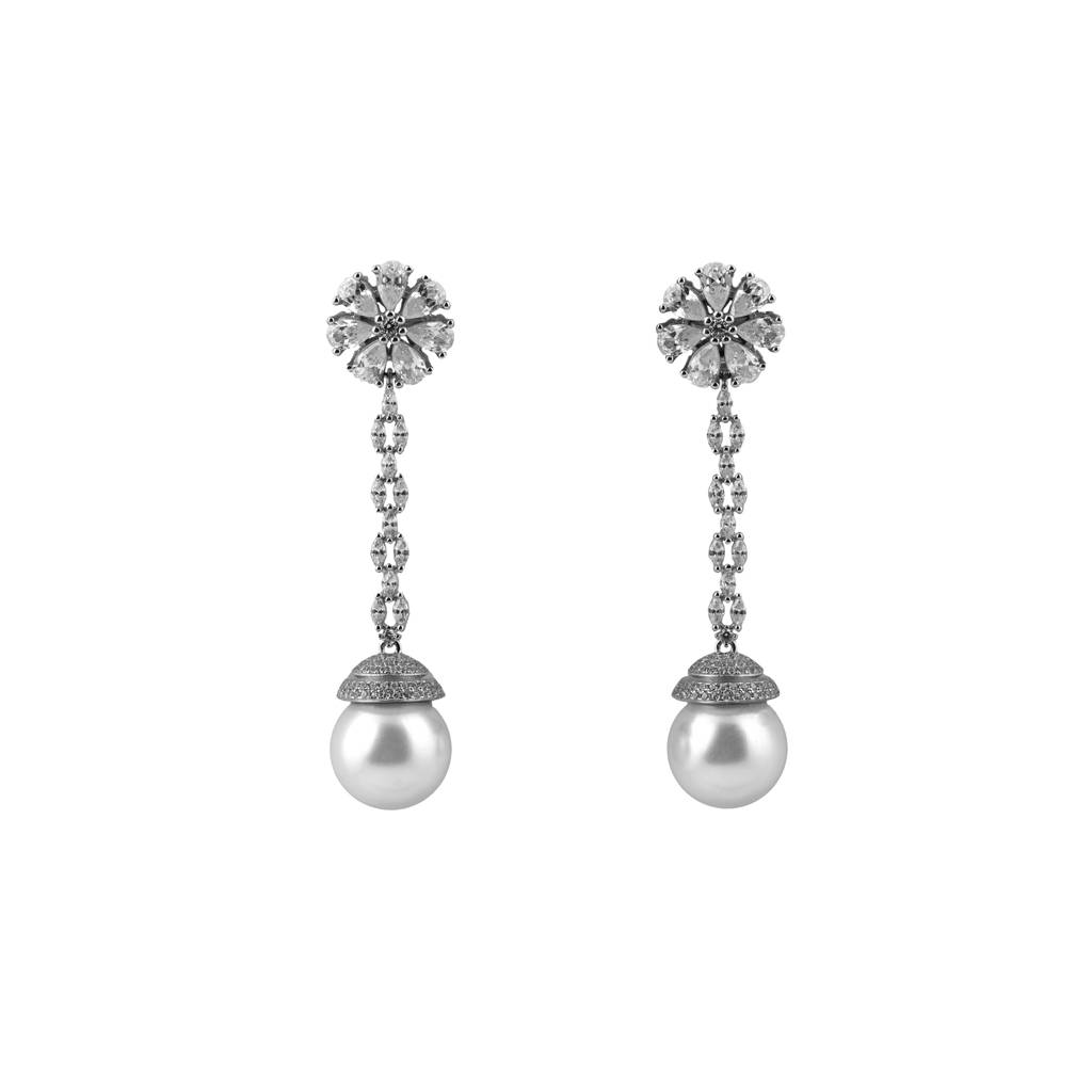 Pearl Cz Cascade Dangler