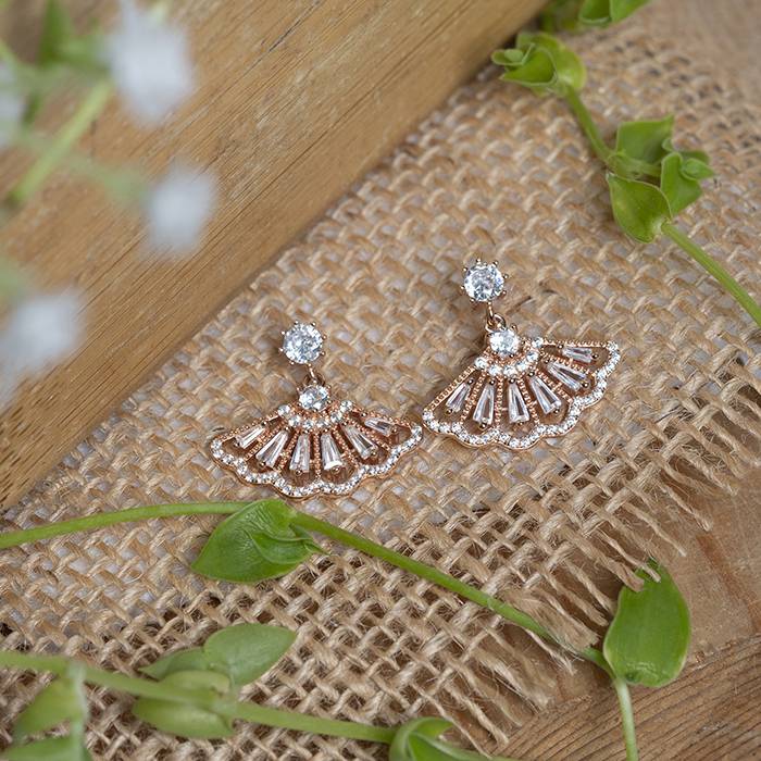 Seaside Sparkle Rosegold Earrings