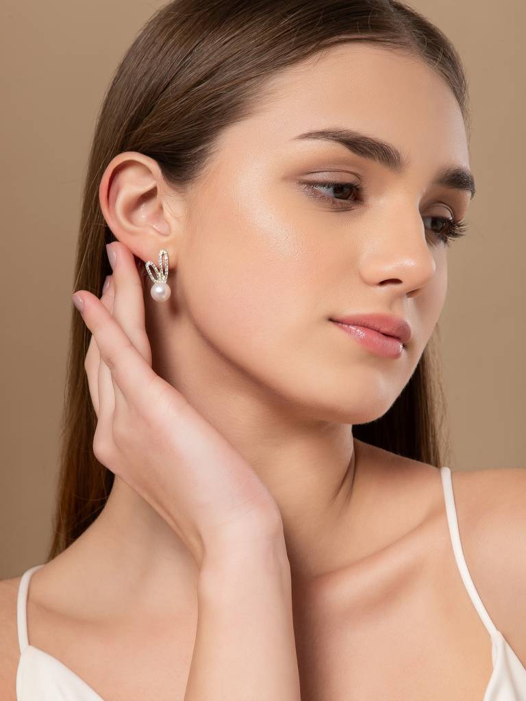 Fairyfrost Pearl Earrings For Women & Girls : ES12247