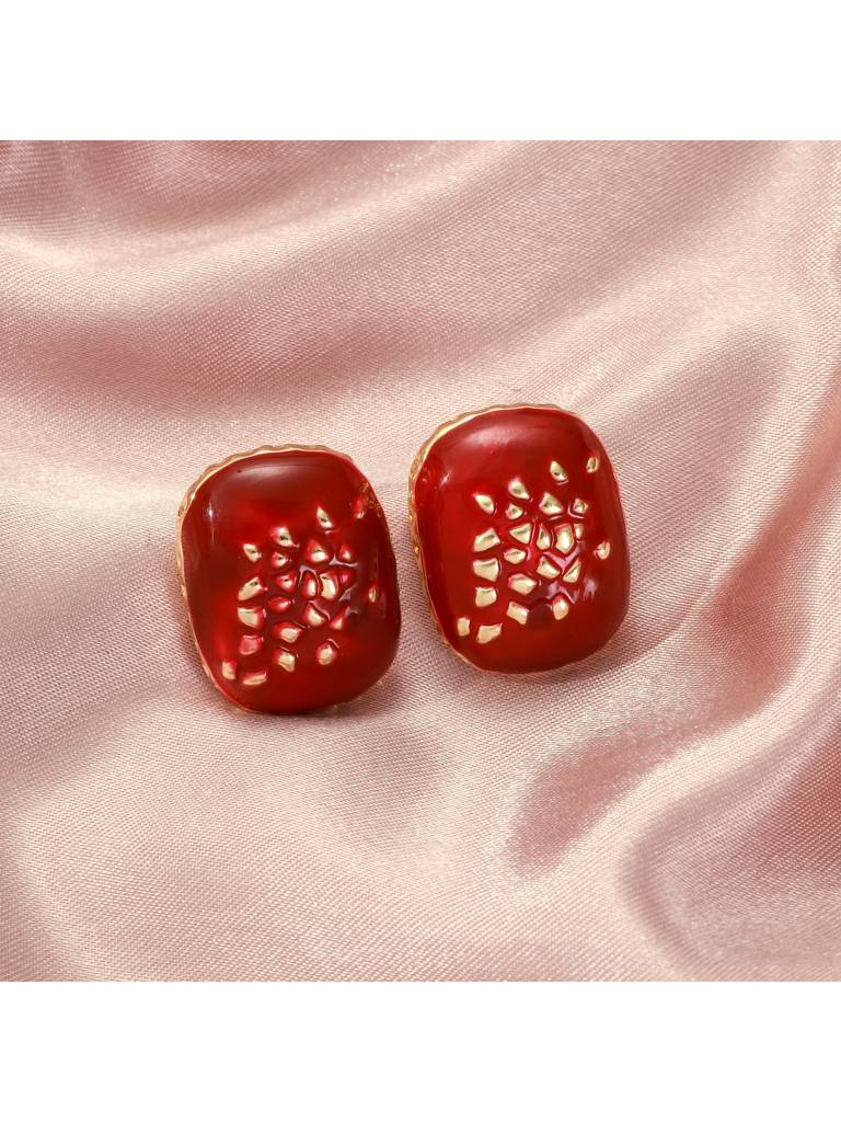 Valentines Day Scarlet Grace Earrings For Women & Girls : ES14380-G-RED