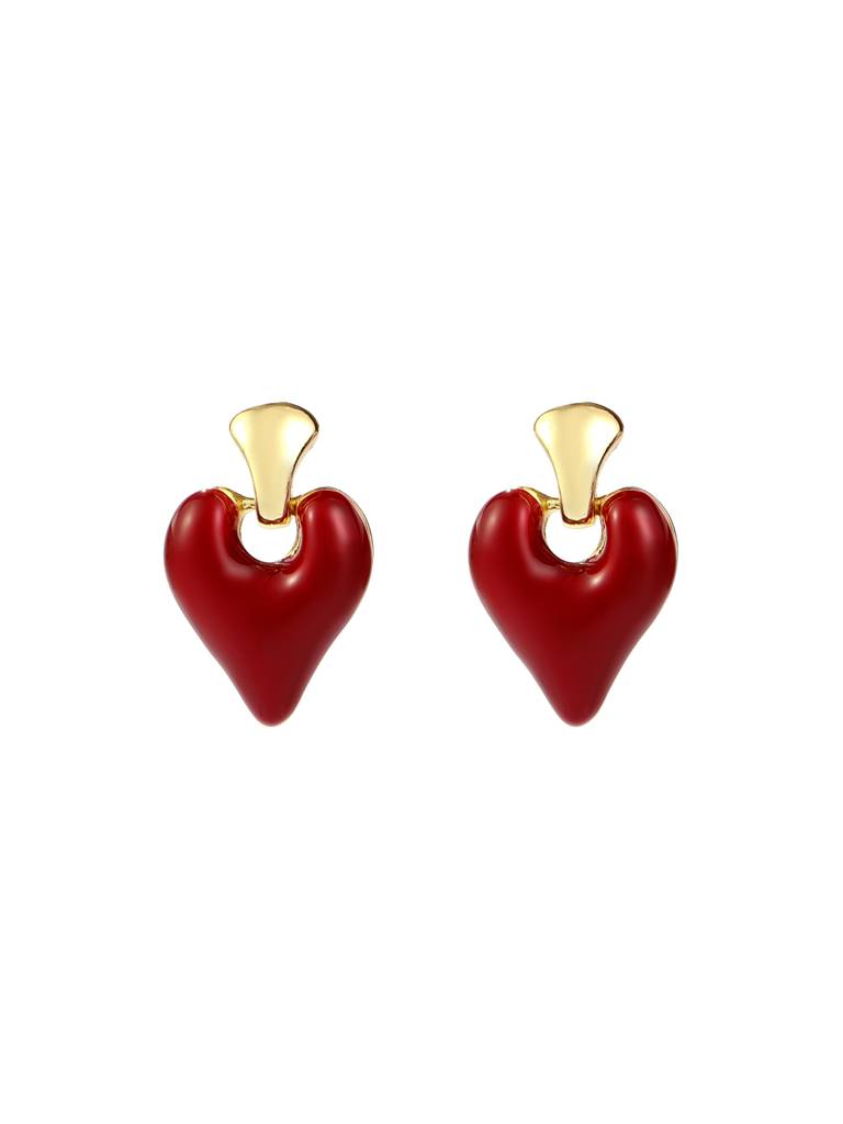 Valentines Day Love In Cherry Earrings For Women & Girls : ES14387-G-RED