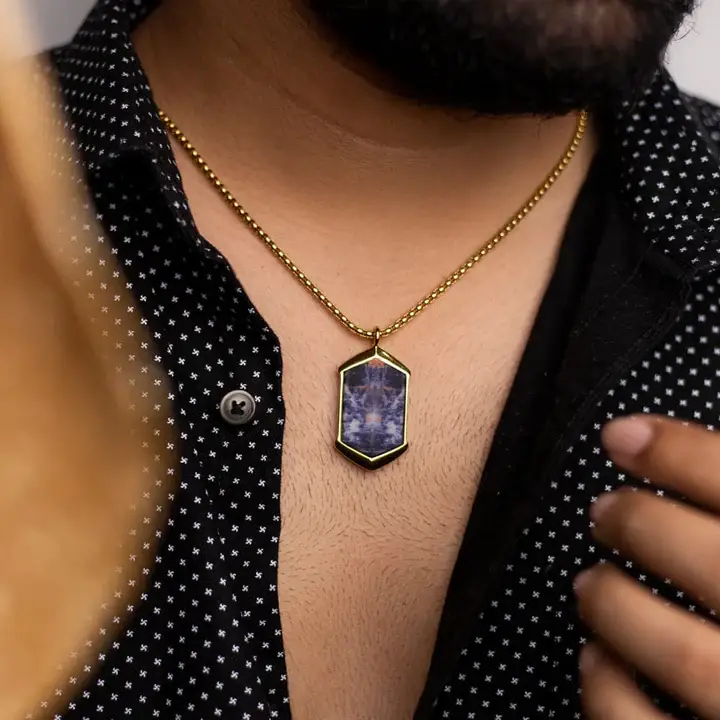 Aquastone Locket For Men : ETCH015