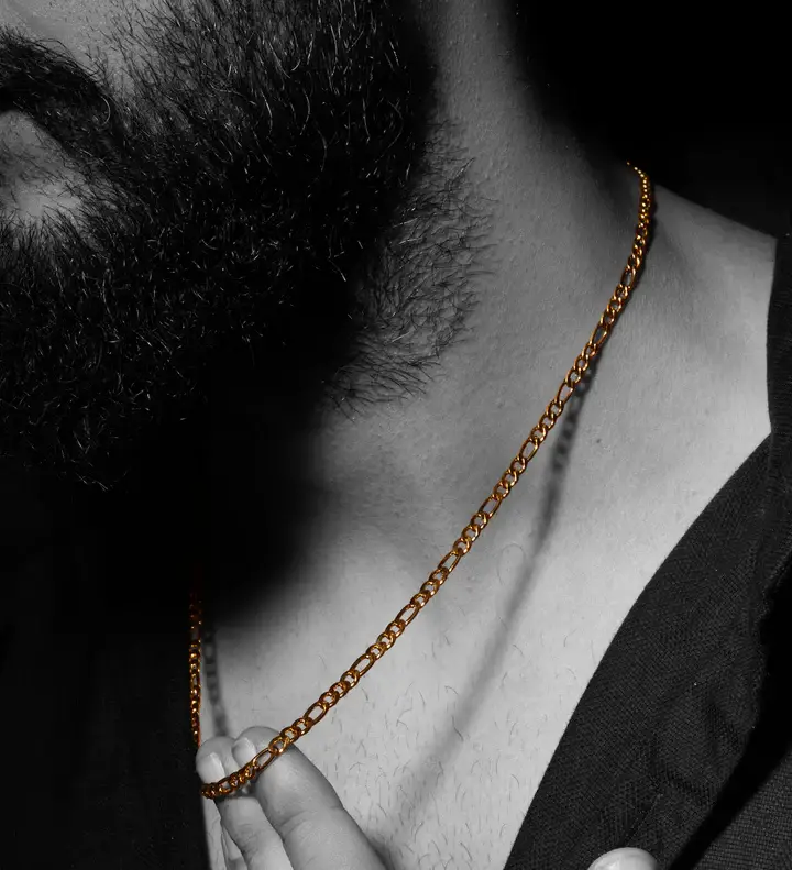 Pure Luxe Jewelry 20" Hexagon Link Chain – 6mm, 316L Stainless Steel, Gold Ion Plated – Unisex