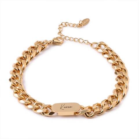 Personalised Cuban Bracelet : ETCH050