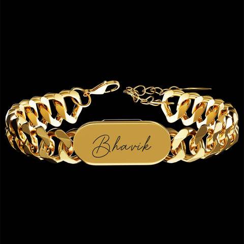Personalised Cuban Bracelet : ETCH050