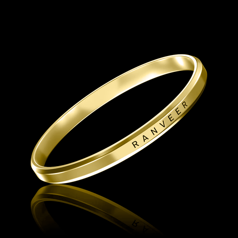 Personalised Classic Gold Kada : ETCH063