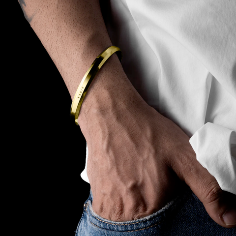 Personalised Classic Gold Kada : ETCH063