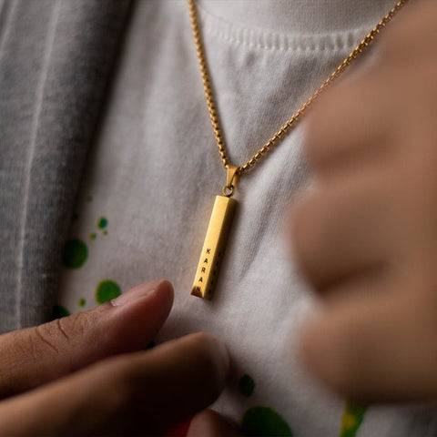 Personalised Cuboid Locket For Men : ETCH080