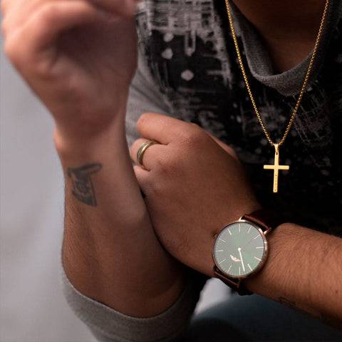 Personalised Cross Locket For Men : ETCH085