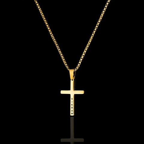 Personalised Cross Locket For Men : ETCH085