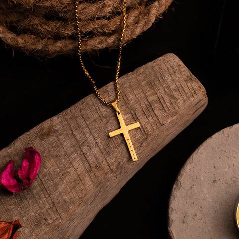 Personalised Cross Locket For Men : ETCH085