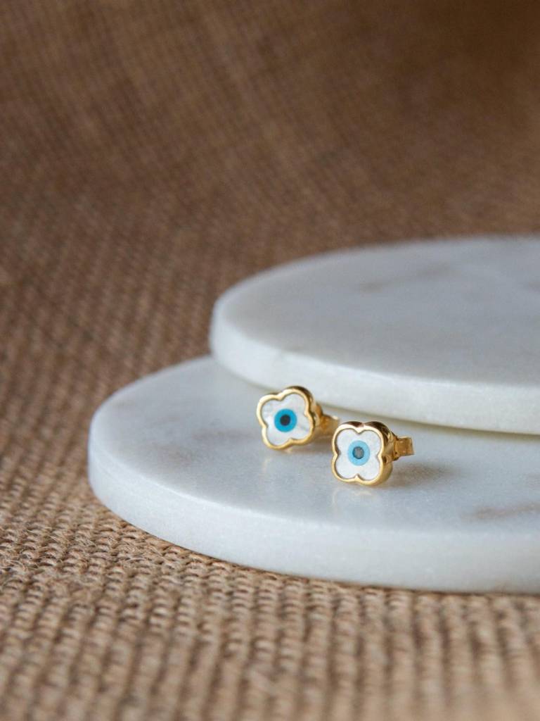 Stac Mini Clover Stud Earrings