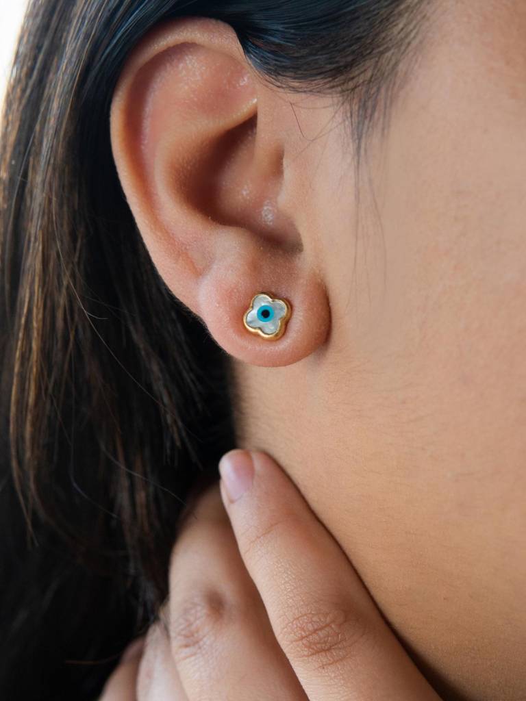 Stac Mini Clover Stud Earrings