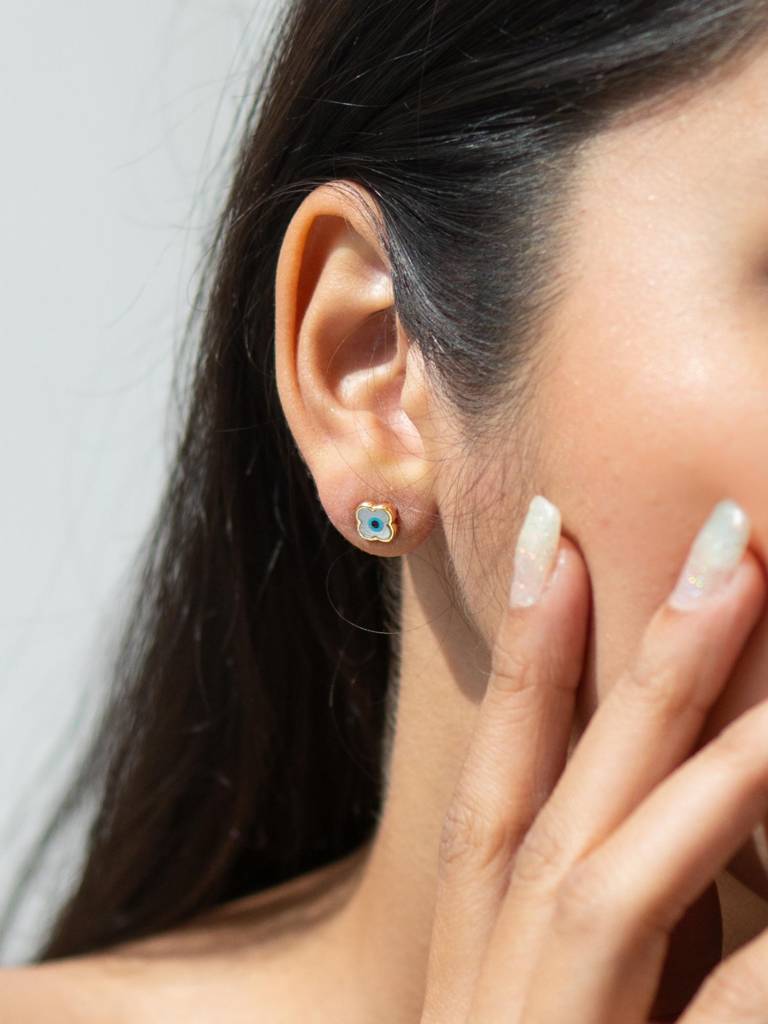 Stac Mini Clover Stud Earrings