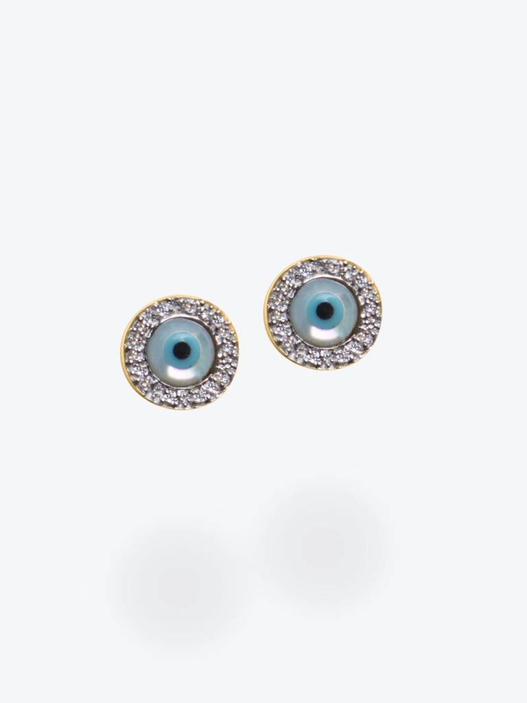 Stac Mini Round Diamond Stud Earrings