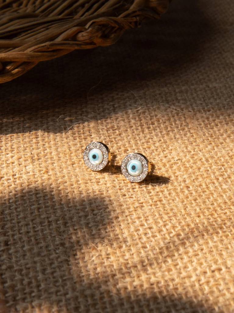 Stac Mini Round Diamond Stud Earrings