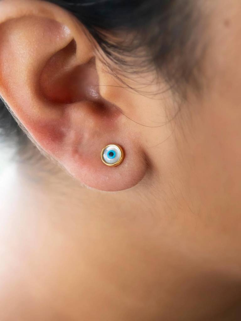 Stac Mini Round Stud Earrings