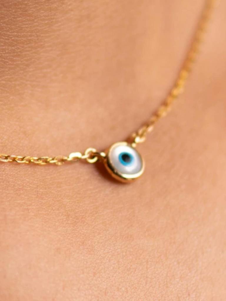 Stac Mini Evil Eye Round Necklace