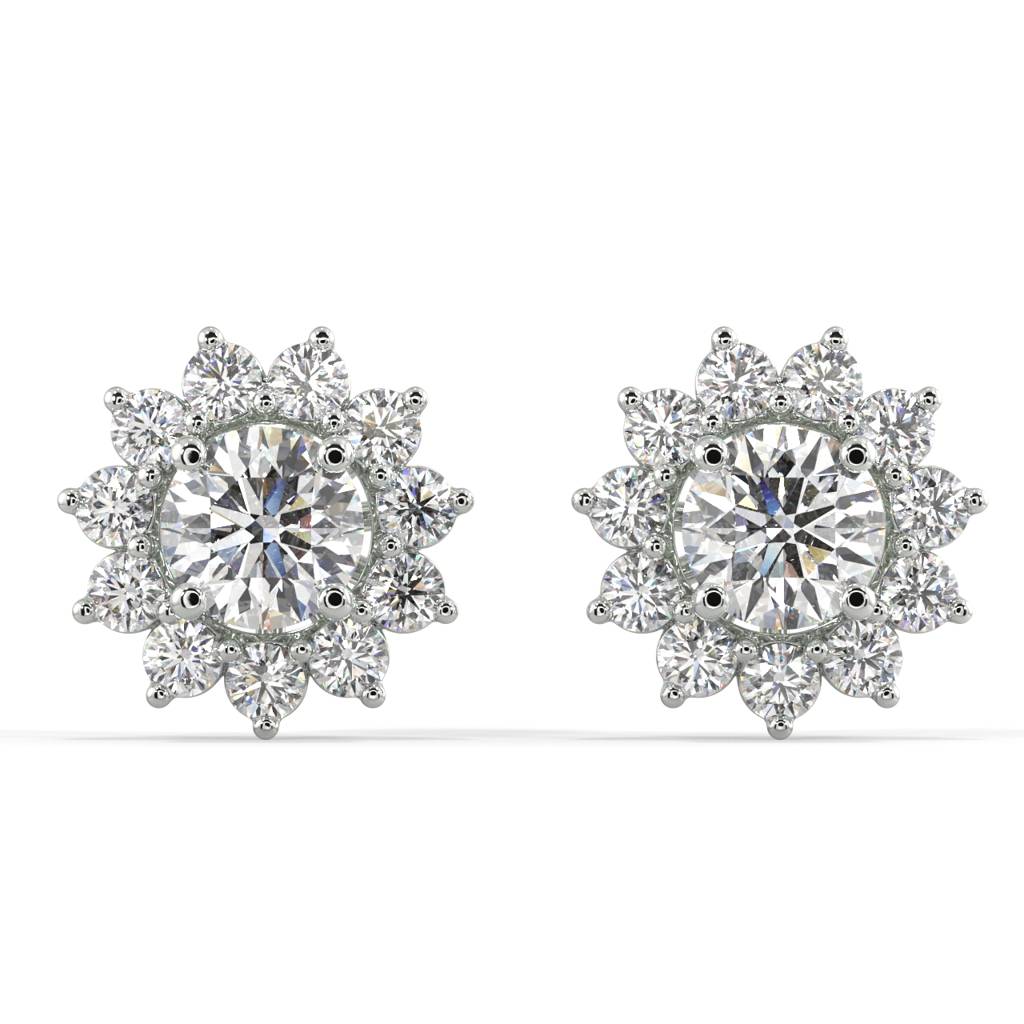 Starburst Diamond Jacket Earrings : SLVR-EYG-09