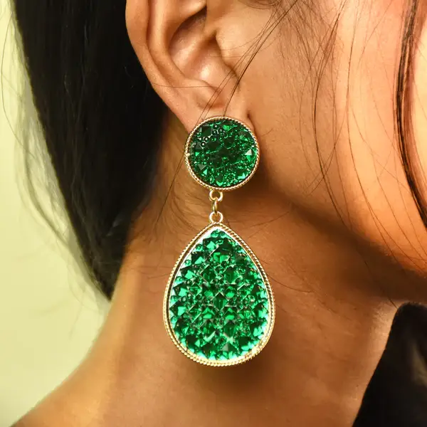 Emerald Chandelier Earrings : E390