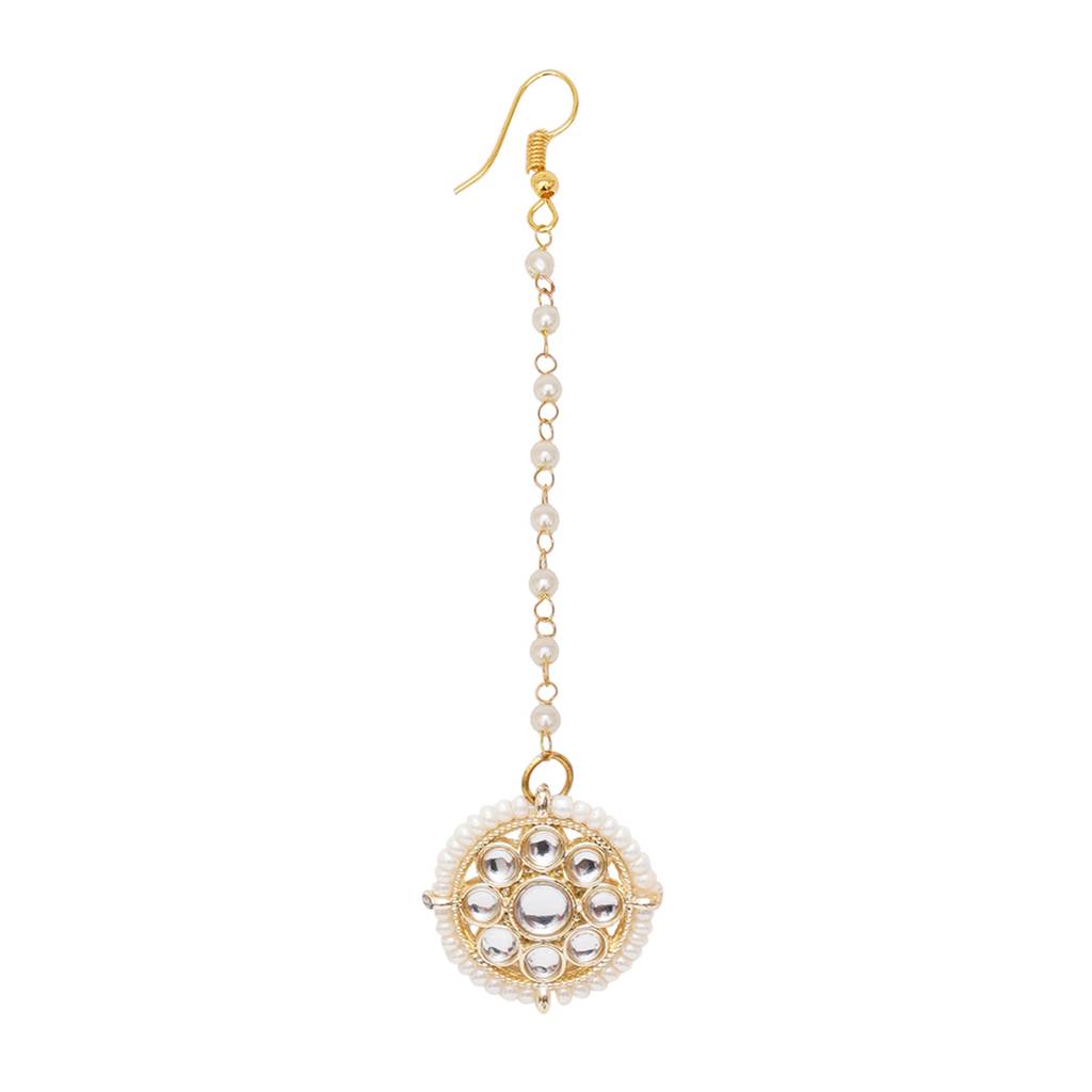 Kundan Round Maang Tikka : RRKDEC22-44