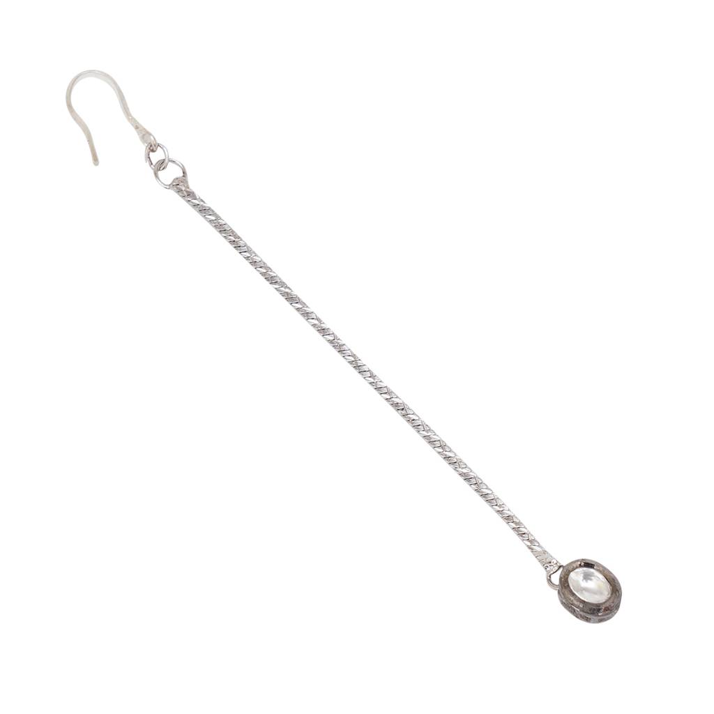 Silver Kundan Maang Tikka : RRKDEC22-36