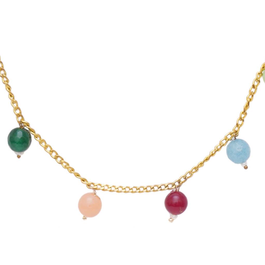 Multi Stone Necklace : RRKDEC22-76