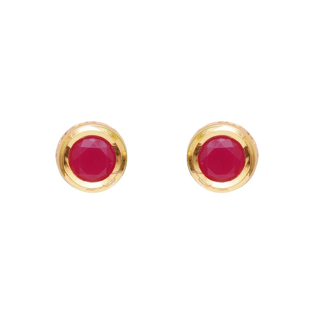 Red Kundan Studs : RRKDEC22-17