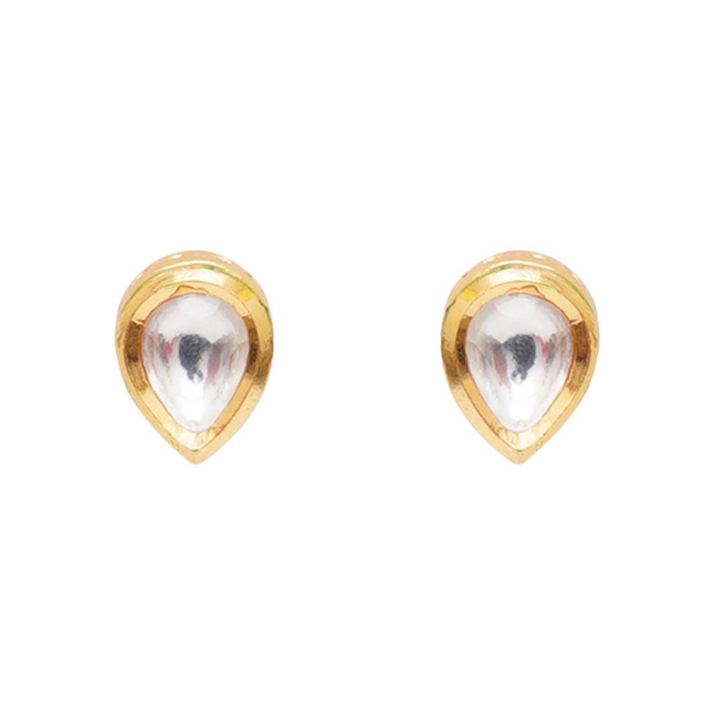 Teardop Kundan Studs : RRKDEC22-21