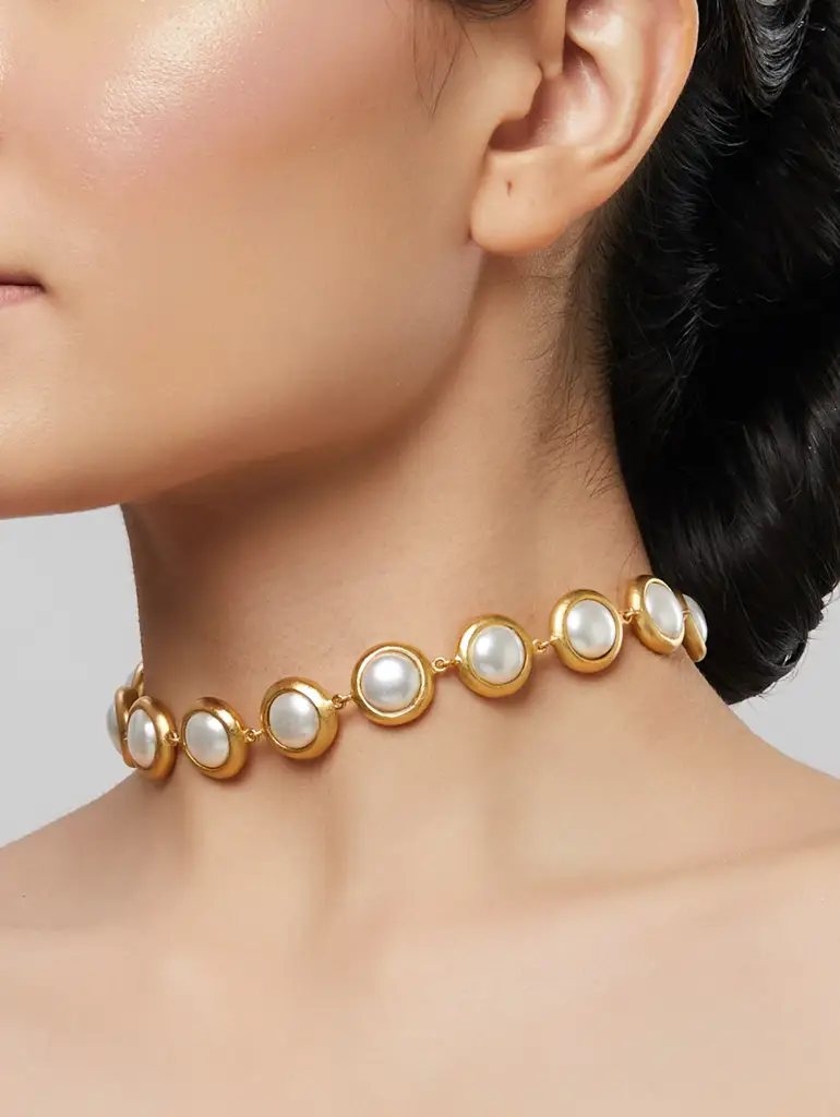 Baroque Pearl Choker : K74-N