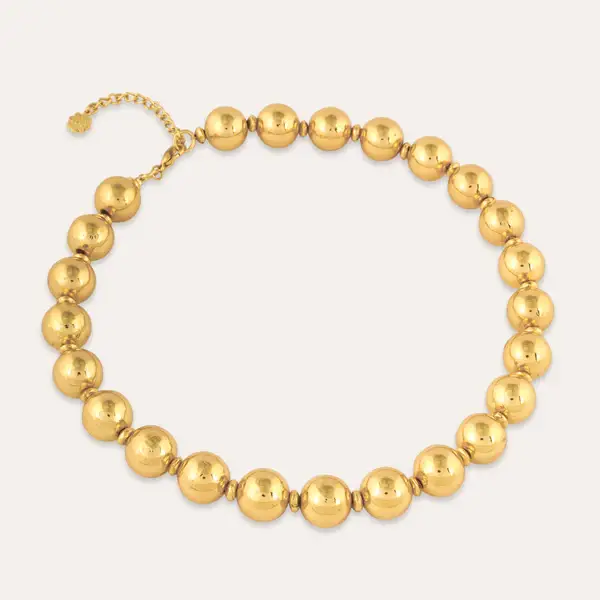 Tfc Extraordinaire Luxury Bold & Gold Pearl Beads Statement Layered Necklace : 20136