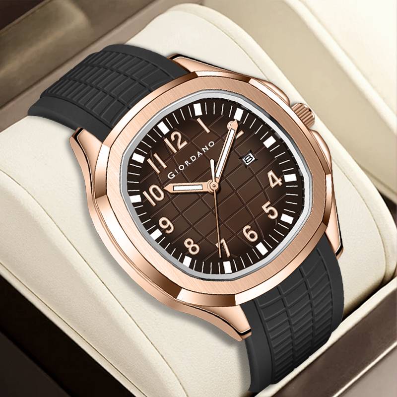 Giordano Precision And Comfort Analog Watch For Men With Textured Dial & Trendy Silicone Band - Gz-50118 : GZ-50118-05