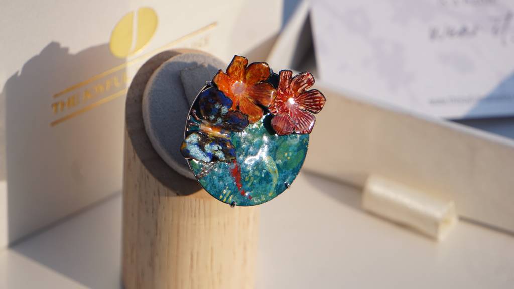 Garden Pond Enamel Ring : TJE50001R